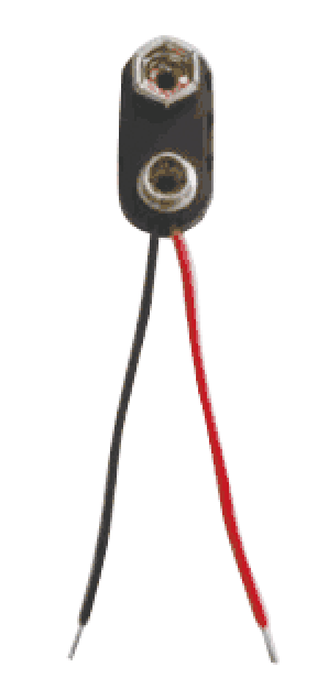 Tel Uçlu 9V Pil Tutucu