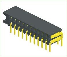 2.54mm Dişi Başlık Çift Sıralı Açılı Yan GirişH: 5.9